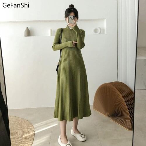 2012 New Fashion Autumn Winter Women Dresses Casual Long Sleeves Knitting Dress Elegant Loose Office Lady Dress Black Green