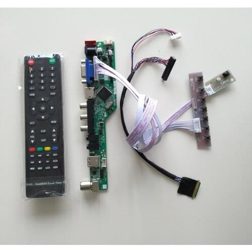 LCD LED TV AV USB VGA AUDIO cable Controller driver Board DIY For B156XW04 V5/V6 1366X768 panel screen
