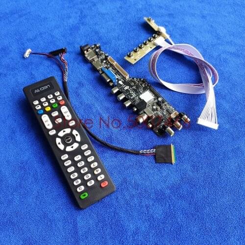 Fit LP140WH2-TLF1/TLF3/TLFA upgrade 40 pin LVDS 3663 TV digital AV VGA USB DVB 1366*768 screen LCD Controller board DIY Kit