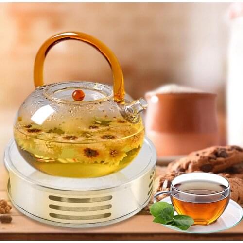 Portable Teapot Warmer Tea Holder Stainless Steel Candle Warmer Tea Light Holder Trivets Coffee Warmer Heating Base Teapot Hold