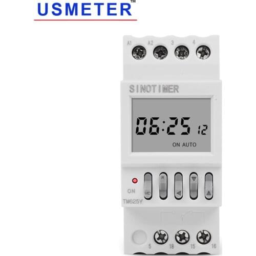230VAC 16A Infinite Year Cycle Monthly Timer Switch DIN Rail Used On Communication Base Station Timer Clock DIN Rail 12 OFF ON