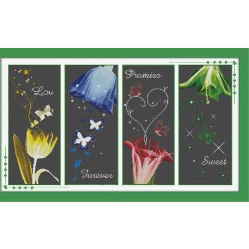 Gorgeous others cross stitch kit flower 18ct 14ct 11ct count printed canvas stitching embroidery DIY handmade needlework
