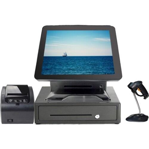 Wholeset 15 inch Touch Screen terminal Cashier All In One Pos Machine for Salon Point Of Sales