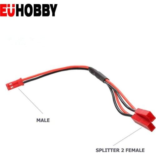 1 Male to 2 Female 1 Female To 2 Male JST Y-cable JST Parallel Connection Cable RC Y Parallel Connector Silicone Wire