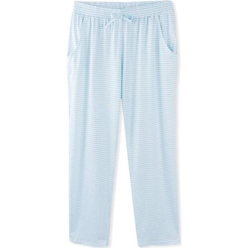 Neatie kiddie Stripe Home Sleep Nightwear Street Pants Women Bottoms Elastic Waist Drawstring Full Length Loose Casual Trousers