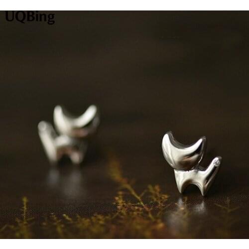 2016 New Arrivals Free Shipping Fashion 925 Silver Stud Earrings Cat Earrings For Women Jewelry