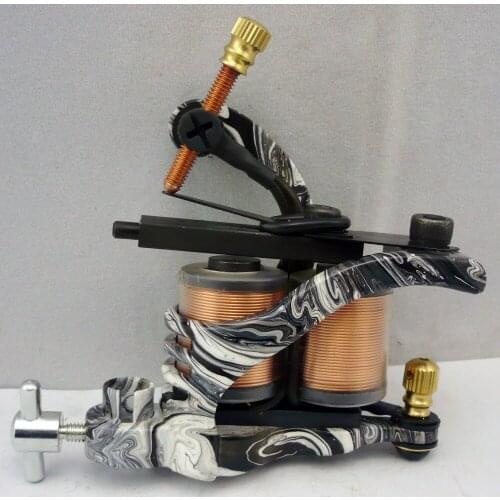 10Pcs/lot Pro Casting Iron Tattoo Machine 10 Wraps coil stainless steel Tattoos Body Art Gun Coil Machine LPC-ITM-7036-2B