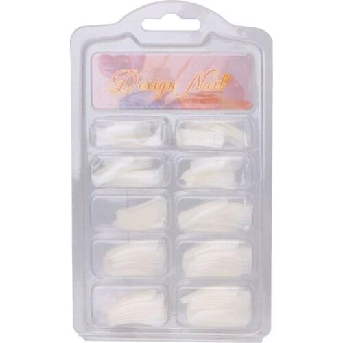 100Pcs Natural/Clear French Acrylic False Nail Art Fingernail Full/Half Tips Box X7YB