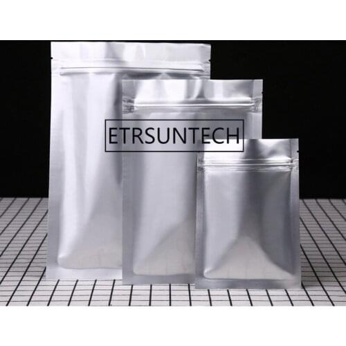 1000pcs/lot Retail Bag Resealable Aluminum Foil Bag Smell Proof Food Storage Bag Flat Bottom Zipper Package Pouch
