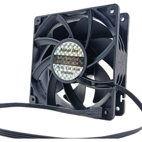 5000rpm PWM 4pin 12038 120mm 12cm 38mm thickness miner fan big volume air strong cooler