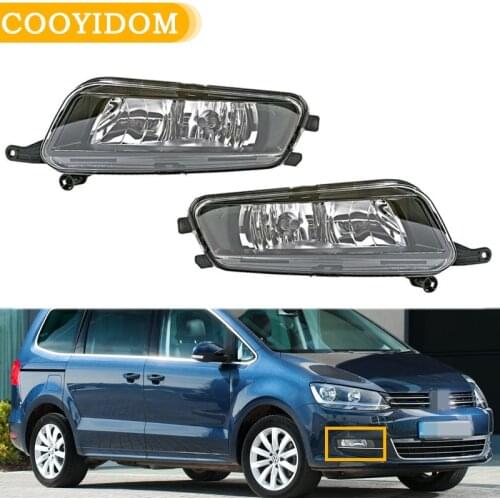 Car Front Daytime Running Light fog light Daylight Driving light For VW SHARAN 2010-2018 7N0941699 7N0941700 Working Fog Lamp