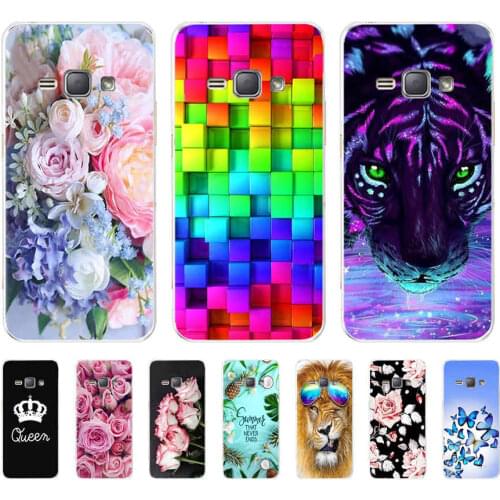Case for Samsung Galaxy J1 2016 J120 J120F SM-J120F Soft TPU back cover 360 J1 2016 full protective printing coque flower