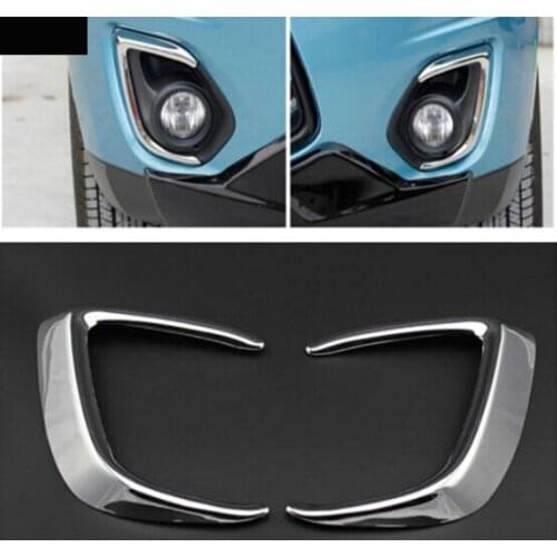For Mitsubishi ASX Outlander sport 2013 2014 2015 ABS Chrome Front Fog Lamp Light Eyelip Cover Trim 2pcs NEW Arrival