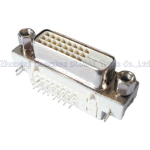 DVI24+1 female socket 90 degrees DVI interface