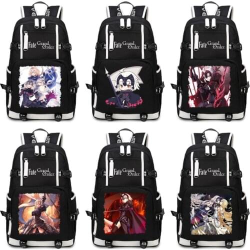 Fate grand order Backpack Anime saber Cosplay Nylon School Bag Travel Bags