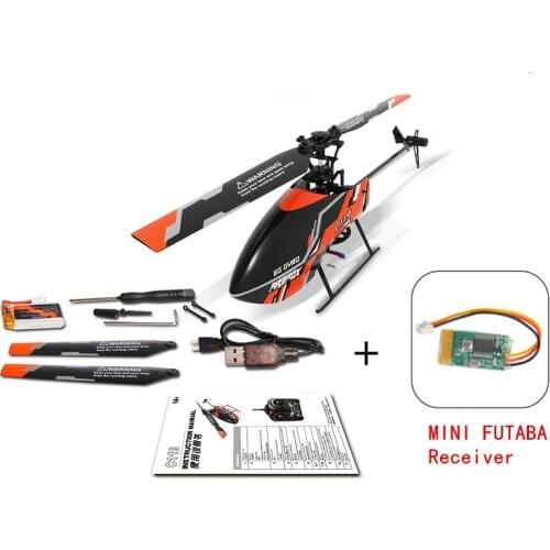 FIREFOX C119 RC Helicopter + MINI Futaba Receiver Board 4CH 6 Axis Gyro Flybarless BNF without Remote Controller