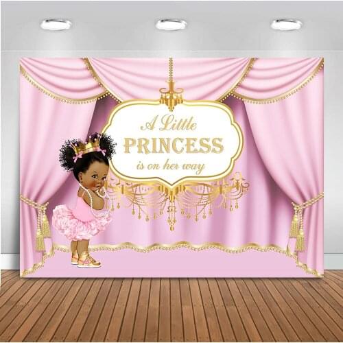 Princess backdrop for Photography Pink Curtain Background for Photo Studio Newborn Baby Shower Little Princess Backdrops Props