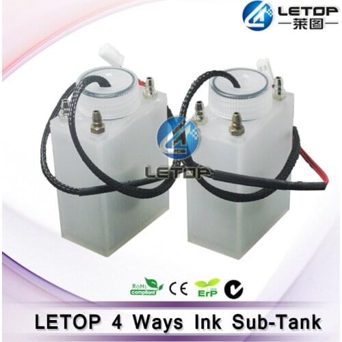 Photo Printer 4 Ways White Solvent Ink Tank With Metal Connector