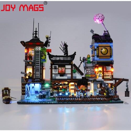 JOY MAGS Only Led Light Kit For 70657 NINJA City Docks , (NOT Include Model)
