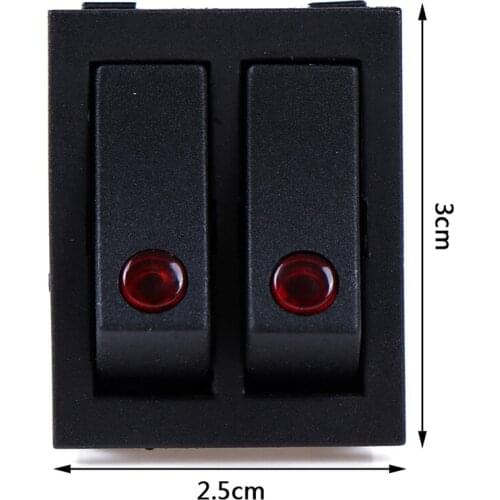 Rocker Switch Belt Cat-eye Switch Two Gang Switch Double Switch 1PC