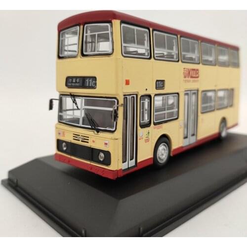 Diecast 1/76 Hong Kong Double-decker Bus 11C Tiny City KMB Static Display Classic Collection Gift Hot Toys for Boys