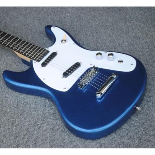 Metallic blue Mosrite 1965 adventure II electric guitar smoer headstock shape mosrite electric guitar free shipping
