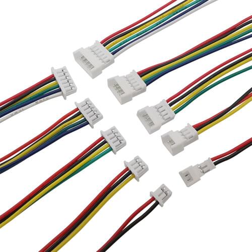 10/5/2Pair JST 1.25 Male Female Wire Connector Pitch 1.25mm 2P 3P 4P 5P 6P JST Plug Jack Terminal Cable Connector Length 15CM