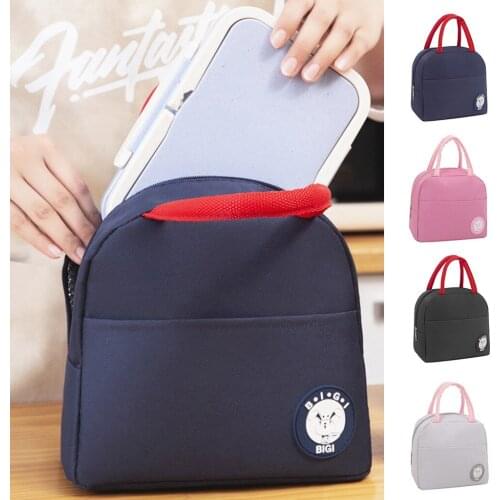 Fashion Stripes Printed Lunch Bag Portable Carry Case Thermal Cold Lunch Bag Bento bag Isothermal Bag Thermo Pouch Kids Lunch