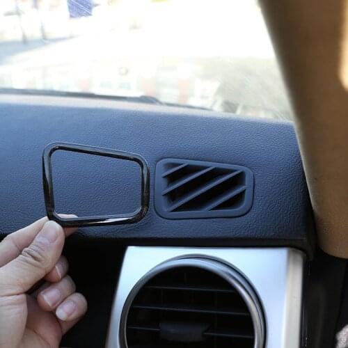 For Land Rover Range Rover Sport L320 2005-08 ABS Silver/Black Car Dashboard AC Vent Outlet Frame Cover Stickers Car Accessories