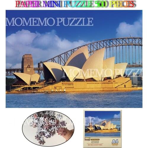 Sydney Opera House 500 Pieces Jigsaw Puzzle Australia Famous Buildings Landscape Mini Puzzles Adults Kids Brain Challenge Games