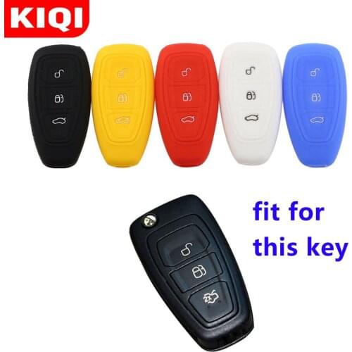 Silicon Car 3 Button Remote Key Case Cover Holder for Ford Mondeo Focus Fiesta Kuga C-Max S-Max MK3 Key Protector