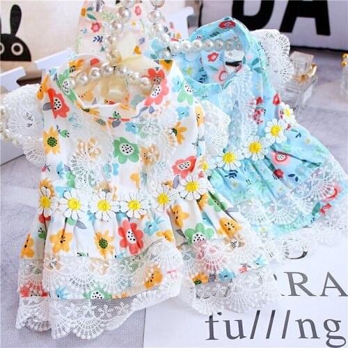 Pet Dog Dress Cute Girl Dog Clothes Doggie Puppy Dresses Princess Skirt Yorkshire Pomeranian Bichon Poodle Schnauzer Clothing
