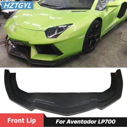 DM Style Carbon Fiber Front Bumper Chin Lip For Lamborghini Aventador LP700 Tuning