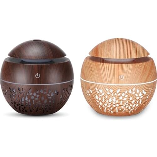 USB Humidifier Aroma Essential Oil Diffuser Mist Air Purifier Single Room Humidifiers Wood Grain