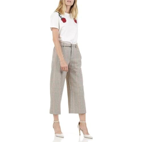Patads French womens M autumn and winter European style western Plaid casual pants Poldi