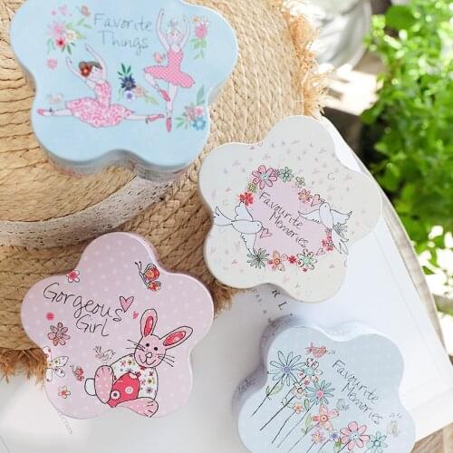 Colorful Cherry Shape Mini Cute Cartoon 10 x 10 x 4cm Candy Pill Lipstick Tin Storage Coin Box Wedding Party Candy Gift Tin Box