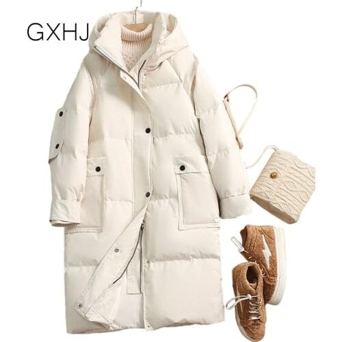 Winter womens high-quality down jacket casual puffer plus size warm 90% white duck down winter coat Suitable for snow LHJ340