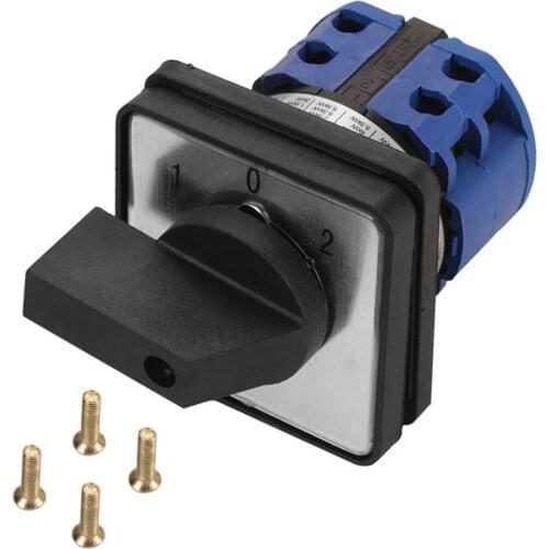 1pc 20A Rotary Cam Switch Electrical Supplies 3 Positions On-Off-On Control Changeover Switch LW26-20D + 4pcs Screws