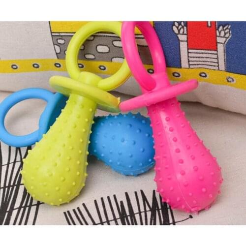 1pcs Hot Sale Pet Dog Toys Cute Rubber TPR Nipple Toy Rubber Resistant Barbed Bones Bite Clean Teeth Chew Training Toy Supplies