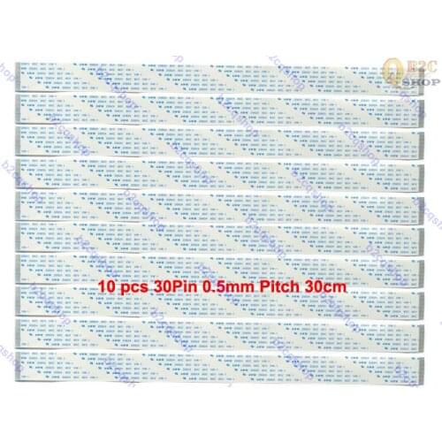 10pcs 30 Pin 0.5mm Pitch 300mm Power Ribbon FFC Flexible Flat Cable Forward Direct Type A