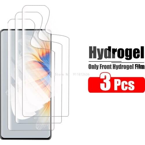 3 Pcs Full Curved Hydrogel Film For Xiaomi Mix 4 Screen Protector Front Protective Film On For Xiaomi Mix 4 Xiomi Mix4 No Glass