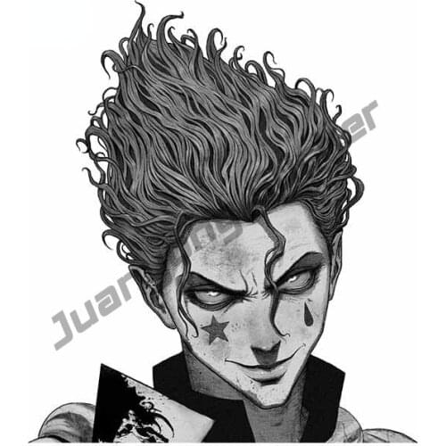 Anime Car Stickers Hunter X Hunter Hisoka for RV Bumper Window Phone Laptop VAN Bumper Scratch-Proof Exterior Decal PVC13x12cm