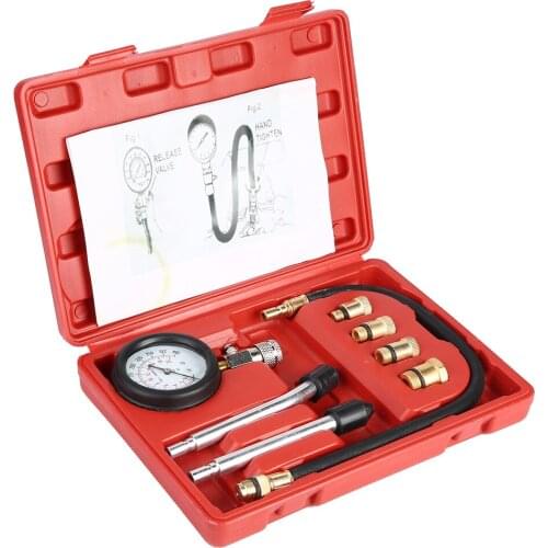 Gasoline Engine Compression Tester Auto Petrol Gas Engine Cylinder Automotive Test Kit Auto professional repair tool