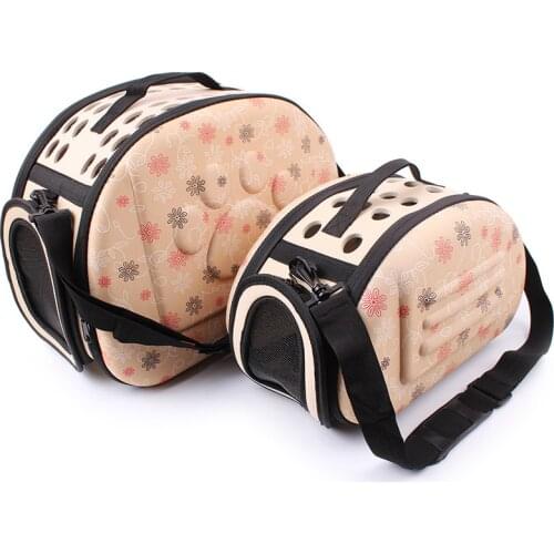 Big Space Foldable Cat Bag Breathable Flower Pattern Pet Carrier Fashion Small Dog Cat Backpack Pets Outdoor Travel Bag