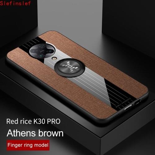 Phone Case for Xiaomi Poco F2 Pro Case Finger Ring Holder Fabric Soft Frame Cloth Cover for Xiaomi Poco X3 NFC Pocophone X3 X2