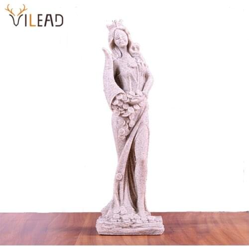 VILEAD Resin Creative Wealth Goddess Sculpture Roman Art Statues Garden Decorative Figures Interior Exterior Home Accessories