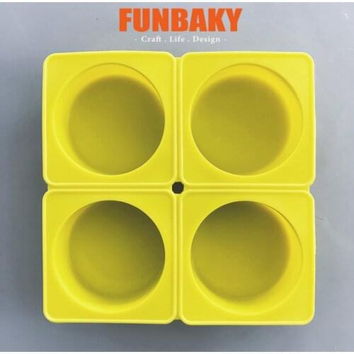 FUNBAKY 4 Cavity Soap Molds For Soap Making Handmade Glossy No Pattern Soap Mold Household Supplies