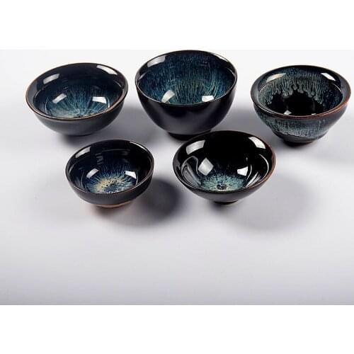 Premium 4pcs Ceramic tea cup porcelain teacup Kungfu teaset Handmade painted drawn Small tea bowl for Ceremony home decration