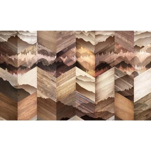 Beautiful scenery wallpapers Modern minimalist forest wallpapers landscape abstract 3D stereo TV sofa background wall