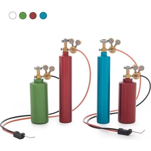 1/8 1/10 Car Model Repair Scene Accessories Simulation Aluminum Alloy Oxygen Cylinder Air Pump Maintenance Tools for RC Crawler